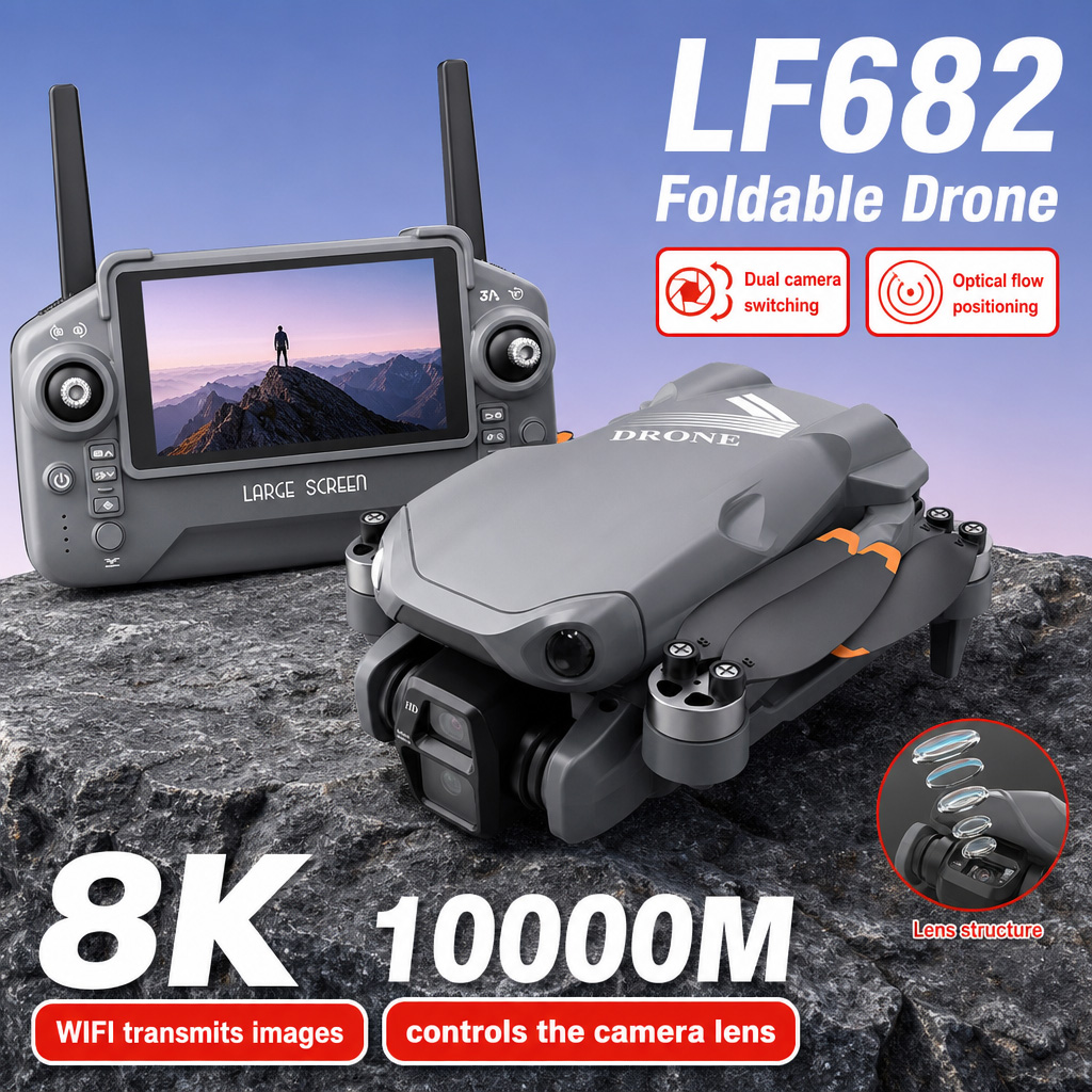 Drone Gps Mount - Dron Aéreo LF682 con Cámaras Duales