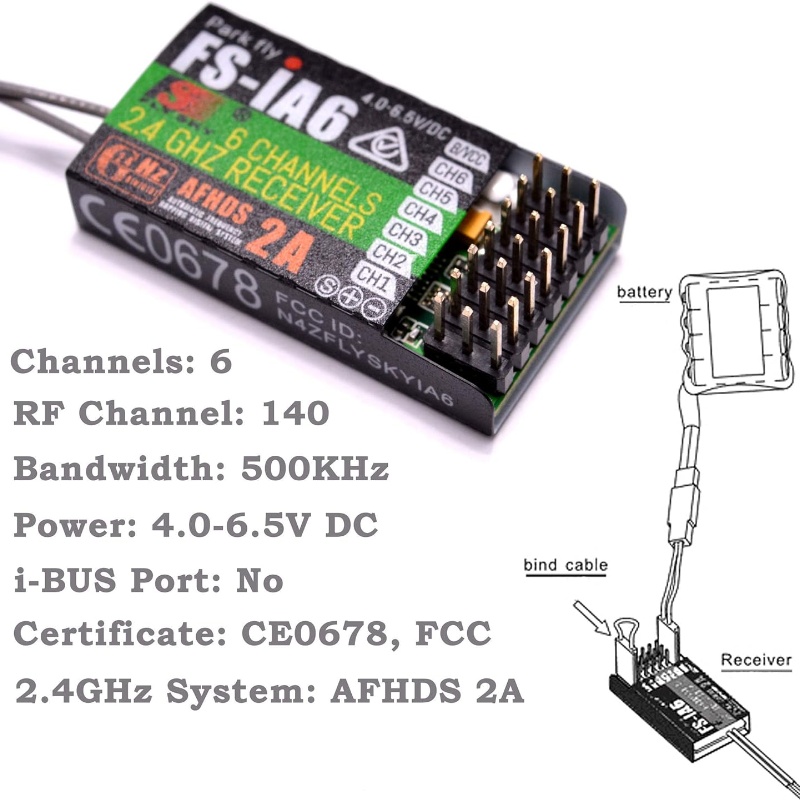Receptor Flysky FS-IA6 6CH ant - Drone Antenna reseña y precio